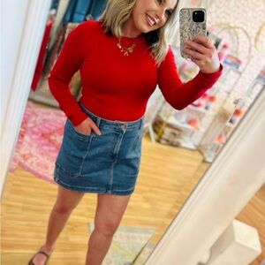 NWT Vervet “Claudia” Denim Skirt